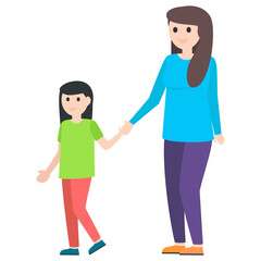 Fototapeta premium Flat Motherhood Vector 