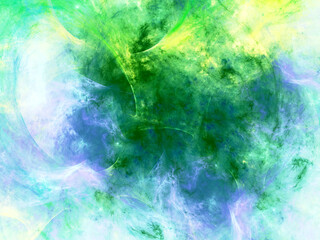 green abstract fractal background 3d rendering illustration