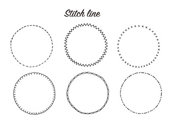 可愛いステッチラインの素材