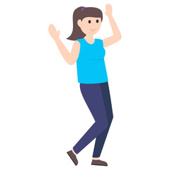 Girl Dancing Vector 