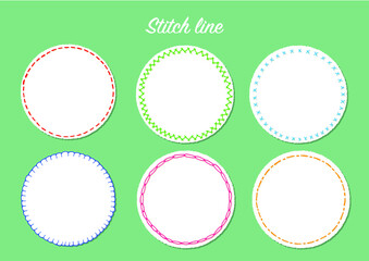 可愛いステッチラインの素材