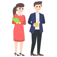 Fototapeta premium Coworkers Avatar Vector 