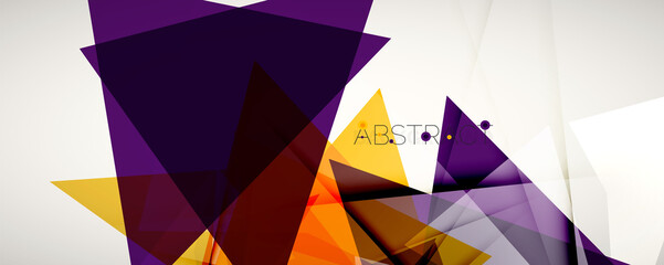 Geometric abstract background. Color triangle shapes. Vector illustration for covers, banners, flyers and posters and other designs