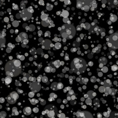 Abstract city background with realistic bokeh lights. Vector illustration