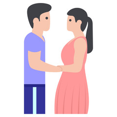 Romantic Couple Vector 
