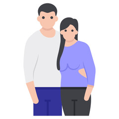 Lovers Flat Vector 