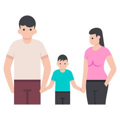 Happy Family Vector 