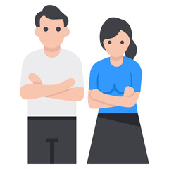 Sad Couple Vector 