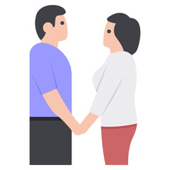 Couple Flat Character