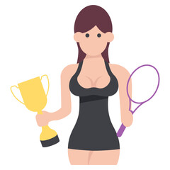 Tennis Trophy Winner 