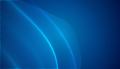 abstract vector 3d background with bends and wave