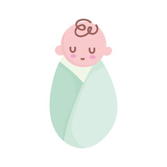 nativity, baby jesus wrapped in blanket manger cartoon