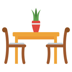 Fototapeta premium Flat Patio Vector 