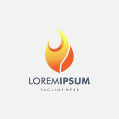 fire logo design template
