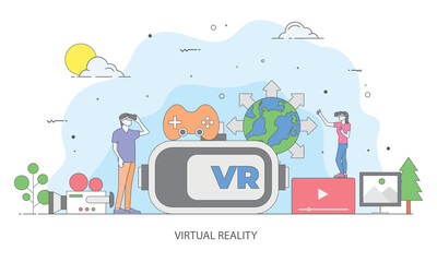 Fototapeta na wymiar Virtual Reality Vector 