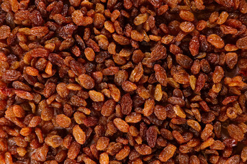 raisin background- dried fruit top view