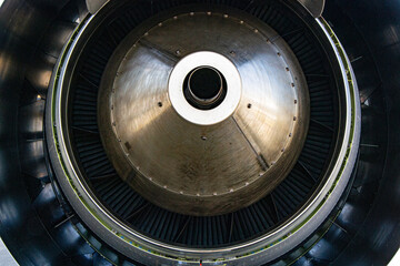 aircraft jet engine on ground