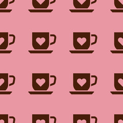 seamless pattern background of a cup of coffee