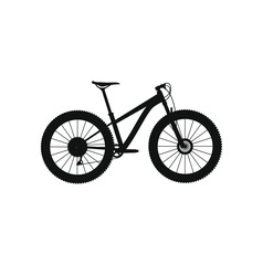 mountain bike, rigid on white background