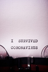 I survived coronavirus phrase