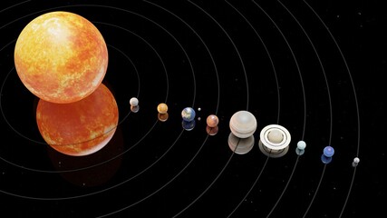 Solar System Plate Simulation 3D rendering