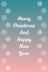 Merry Christmas and Happy new year wishes greeting card abstract background with colorful text and sparkling stars decorative pattern, festival celebration, graphic design illustration wallpaper