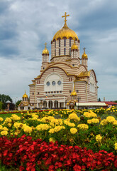 Fototapeta na wymiar Image of cathedral of St. John the Baptist in Fagaras in Romania.