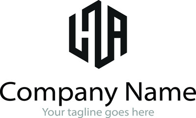 ha letter vector logo abstract