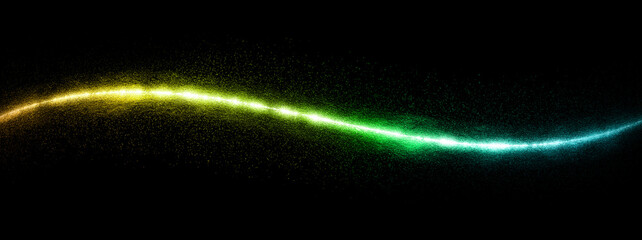 抽象的な光の粒子の波