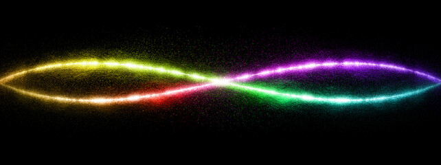 抽象的な光の粒子の波