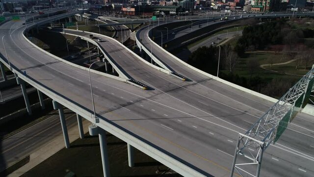 Spaghetti Junction Highway 64 Louisville Kentucky Drone View