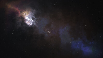 Obraz na płótnie Canvas Beautiful abstract galaxy with glow. Generated stellar nebula