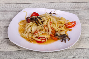 Green mango salad with seafood