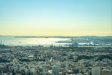  【横浜ランドマークタワーより】横浜市、都市景観・眺望