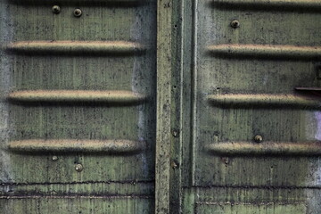 Industrial metal texture closeup train