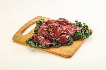Raw chicken liver for cooking