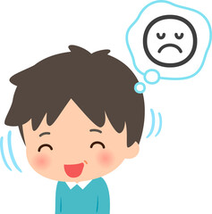 内心嫌がりながら笑顔で頷く男性、本音と建て前