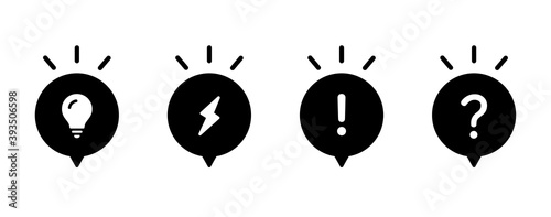 ひらめきのふきだしアイコンのセット 電球 アイディア ビジネス 発見 解決 思いつく 理解 疑問 Affirmation Wall Mural Affirmati Yugoro ひらめきのふきだしアイコンのセット 電球 アイディア ビジネス 発見 解決 思いつく 理解 疑問 Affirmation Wall Mural Affirmati Yugoro