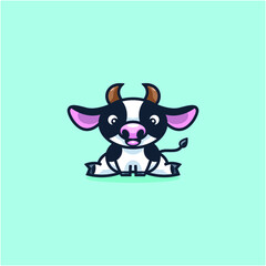 Dairy cow illustration cartoon cute