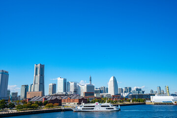 【大さん橋より】横浜・みなとみらいのビル群
