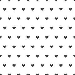 Seamless pattern of hearts on a white background