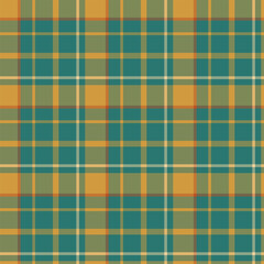 Plaid seamless pattern. Vector background of textile ornament. Flat fabric design.