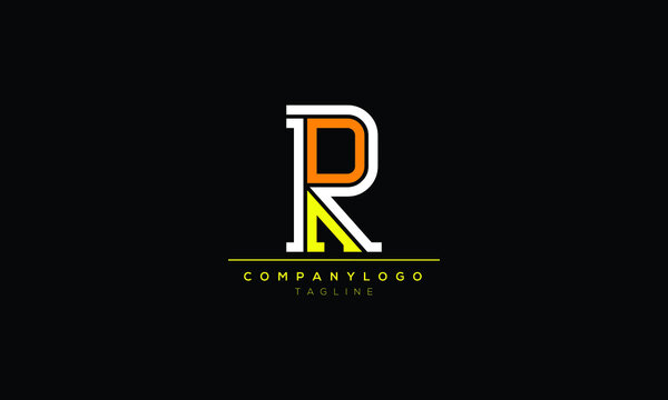 RDA Abstract initial monogram letter alphabet logo design