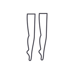 Leggings icon, linear isolated illustration, thin line vector, web design sign, outline concept symbol with editable stroke on white background.
