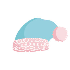 winter hat warm accessory casual icon isolation