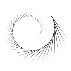 Speed Lines in Spiral Form for comic books . fireworks Explosion background . Vector Illustration . Starburst
 round Logo . Circular Design element . Abstract Geometric star rays . Sunburst .