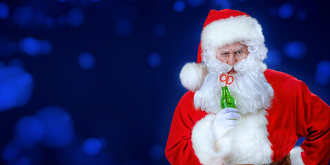 drinking soda Santa