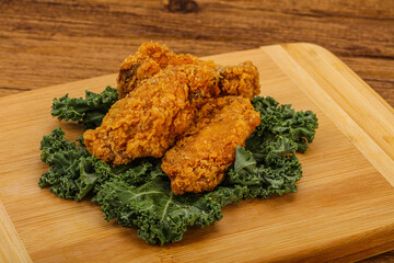 Hot fried crispy chicken wings