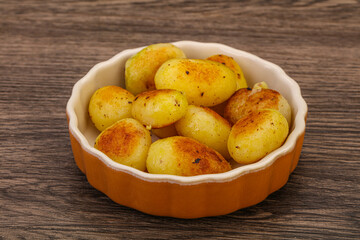 Roasted baby potato in the bowl