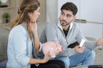 couple arguing about money at home